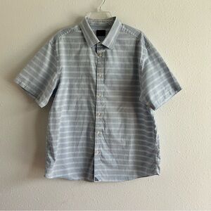 UNTUCKit Men's Button Front Shirt Size 2XL XXL Blue Stripe Cotton